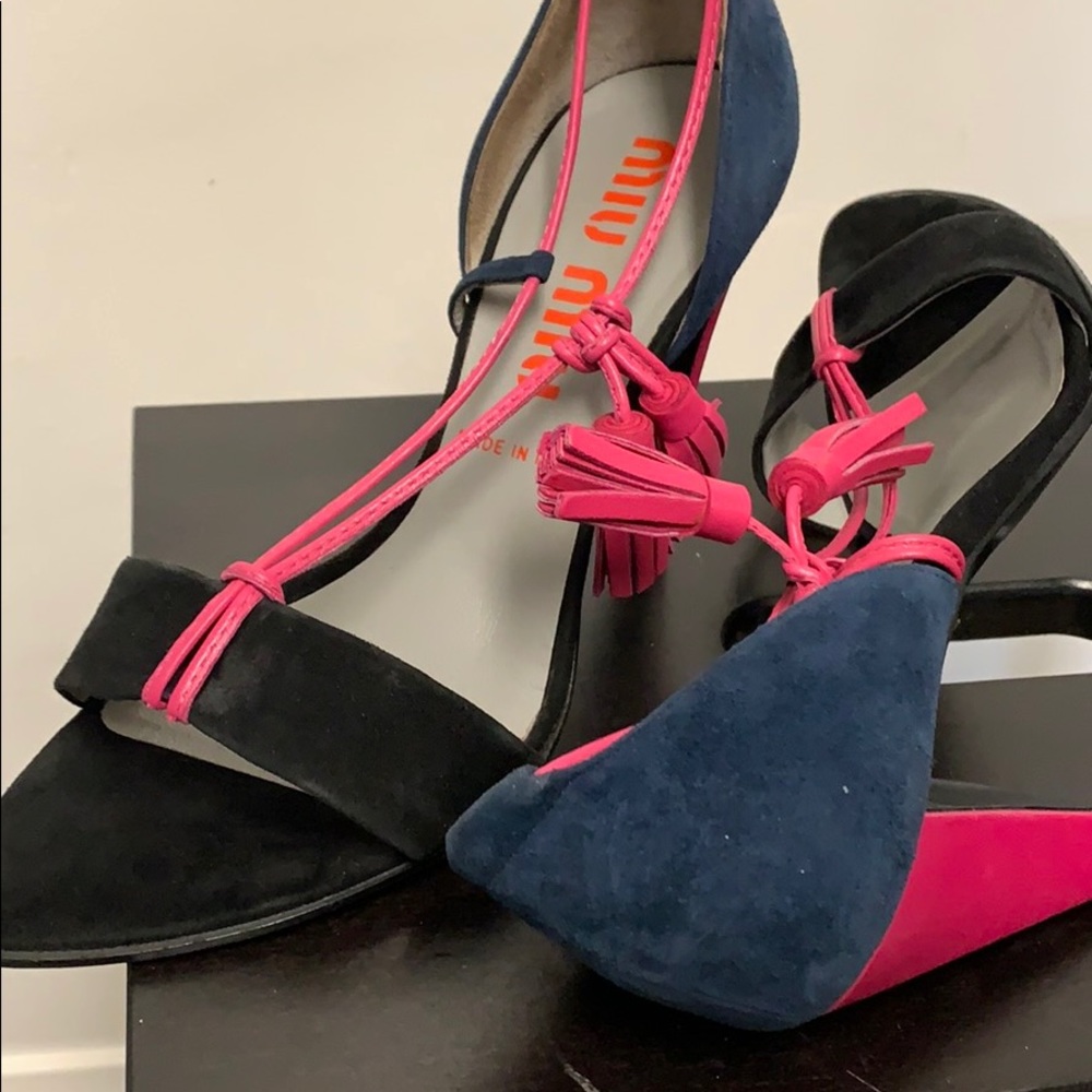 Miu Miu peep toe shoes size 37 - Picture 4 of 8